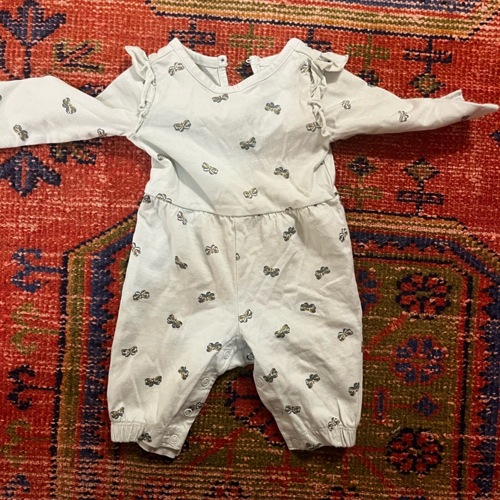 Carter's White Printed Jumpsuit for Kids